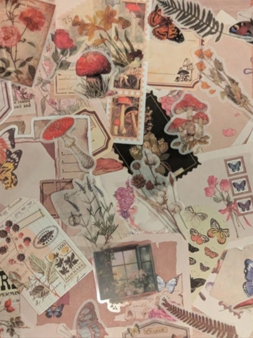 Vintage Themed Botanical & Floral Scrapbooking & Stickers